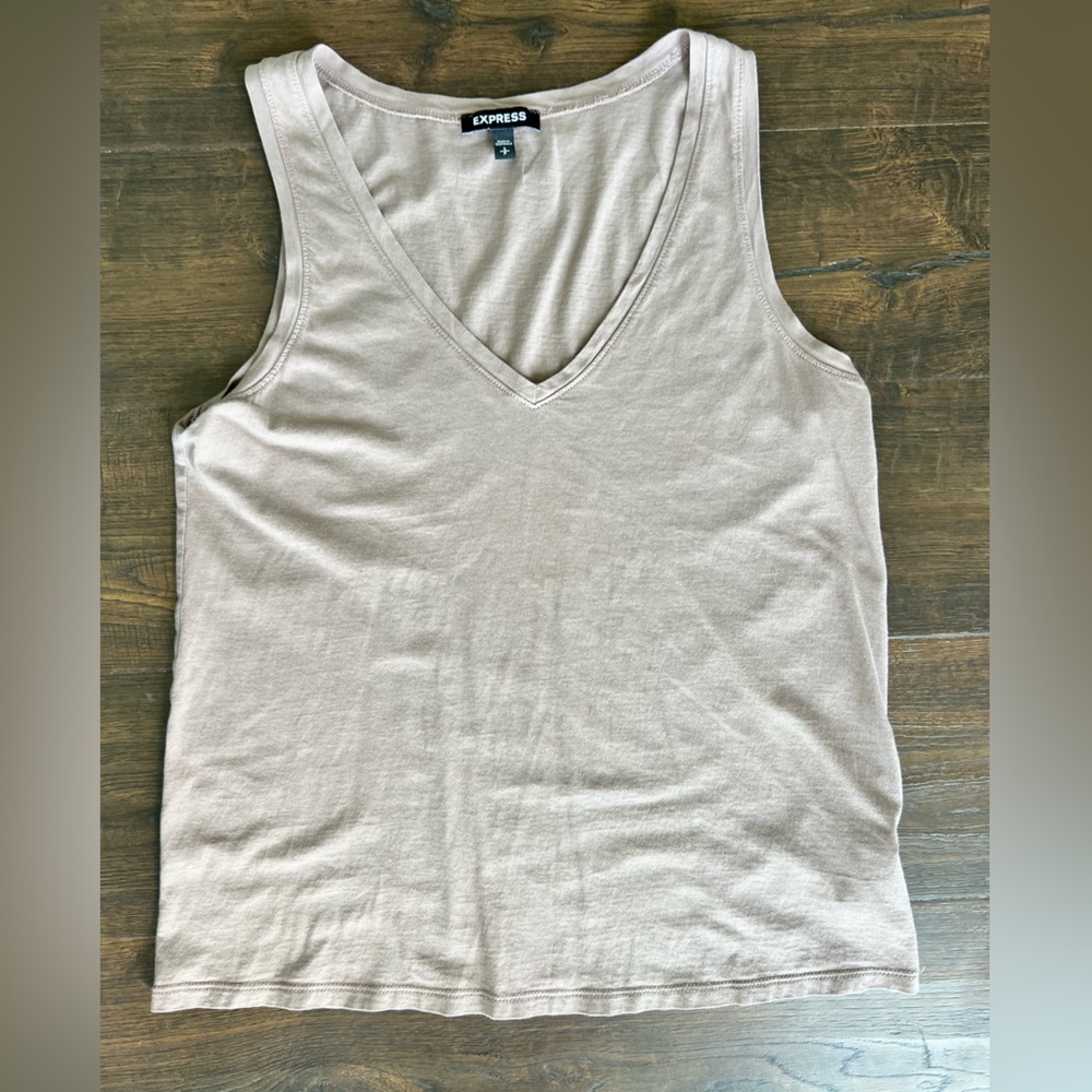 Express Taupe Sleeveless Top